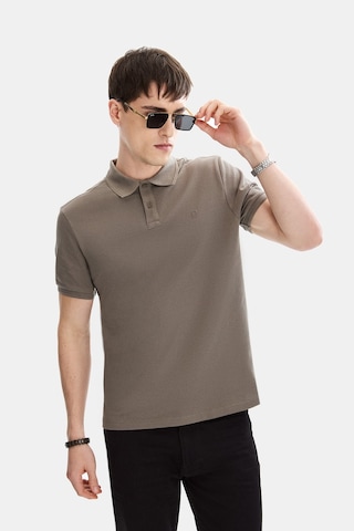 Backandbond Koyu Vizon Regular Fit Polo Yaka Örme Tişört