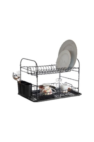 956  İKİ KATLI KAŞIKLIKLI TABAKLIK SİYAH Siyah