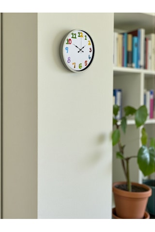 36 Cm Krem Çocuk Odası Duvar Saati Diğer 72165437
