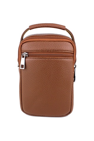 Erkek Taba Çok Cepli Askılı El Ve Omuz Çantası Taba