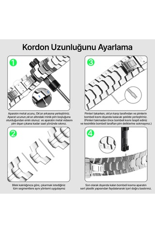 Minesk Watch İle Uyumlu Titanyum Serisi Manyetik Tokalı Hafif Ve Rahat Çelik Kordon Kayış 42- Sku: Smg8690010094650