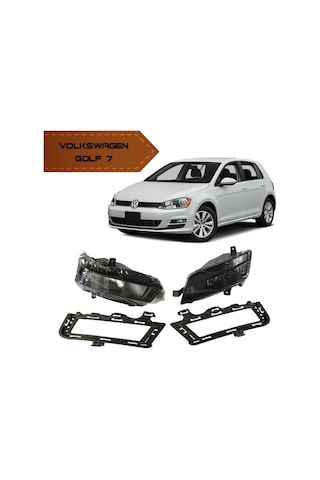Volkswagen Golf 7 Sis Farı Lambası Çerçeveli Set Oem