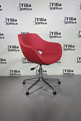 Monaco Çalışma Kesim Koltuğu Konik Sabit Ayak Kırmızı