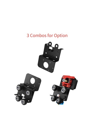 Dofolink Ender3/ender3s/ender5/cr10 Uyumlu Metal 3d Yazıcı Aksesuarı - Yakın Mesafe Ekstruder Seti Montaj Levhası + Kayar Tekerlek