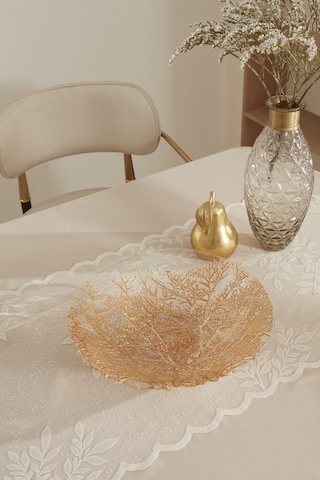 Karaca Home Autumn Dekoratif Tabak Gold
