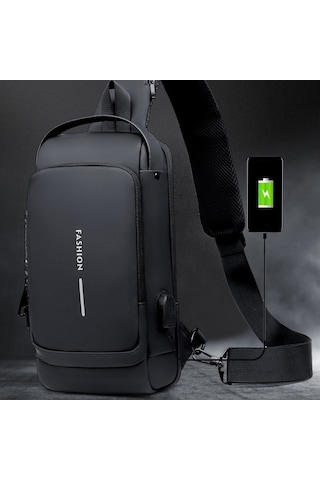 Createtech Usb Şarjlı Su Geçirmez Sırt Çantası - Hırsızlığa Karşı, Kadın/erkek Yürüyüş Çantası Çok Renkli