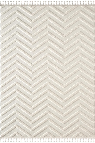 Loop Lp023w Beyaz Halı Dekoratif Sisal Yumuşak Bukleli Tozsuz Salon Halısı Yatak Odası Iskandinav-846 Beyaz