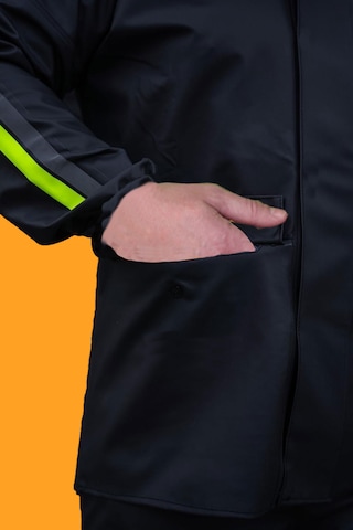 Go-Out Cepli Su Geçirmez Ekstra Esnek Motorcu Yağmurluk Takım Siyah M