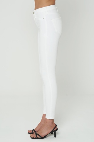Naomi Beyaz Normal Bel Fermuarlı Skinny Fit Jean Pantolon C 4526-050 Beyaz