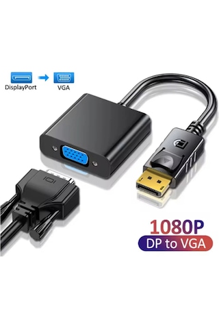 Displayport Dp Vga Adaptör Kablosu Erkek Dp Erkek Vga Dönüştürücü