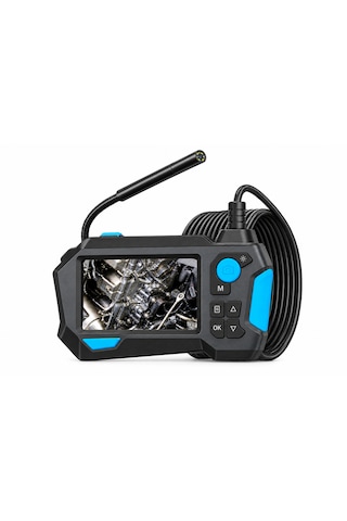 5 Metre 360 Derece Endoskop Kamera 9 Mm Çift Lens 4.5 İnç Ips Ekranlı 1080p Boru Ve Motor Görüntüleme Kamerası