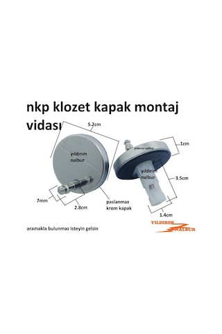 Nkp Paslanmaz Metal Amatisörlü Klozet Kapak Montaj Aparatı Klozet