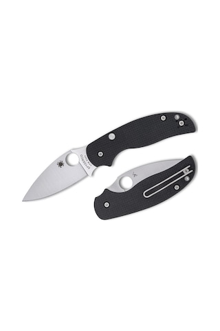 Spyderco Sage 6 Button Compression Lock Carbon Fiber Cpm S30v Plainedge Kamp Çakı Siyah