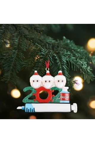 Lijinxu Reçine Noel Kolye Hatıra Hediyeleri Noel 3 Kafa Için