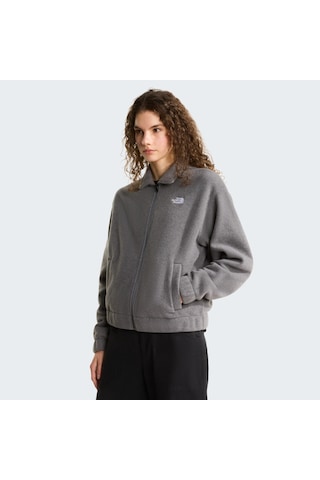 The North Face W Fleece Collared Kadın Polar-34094 Gri