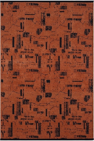 Çam Halı Bodrum Bdr 116 Kiremit Özel Latex Kaymaz Tabanlı Kilim
