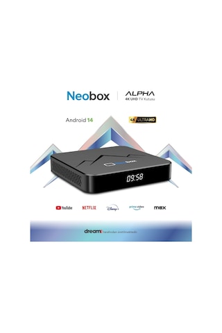 Dreamstar Neobox Alpha 4k Uhd Tv Box 2 Gb Ram 16 Gb Hafıza Android 14 Dört Çekirdekli Işlemci