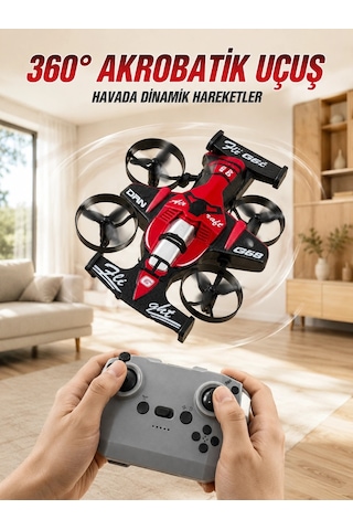 Akrobatik Drone Uzaktan Kumandalı 3 Kademeli Hız 360 Dairesel Uçuş Özellikli