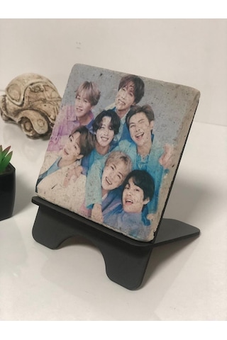 Bts Rm Jin Suga J-hope Jimin V Jungkook Özel Koleksiyon Mermer Tablo 10x10 Cm Masaüstü Dekorasyon