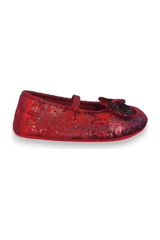 Bordo Parıltılı Kadife Kız Bebek Lastikli İlk Adım Babet-f-541 Bordo