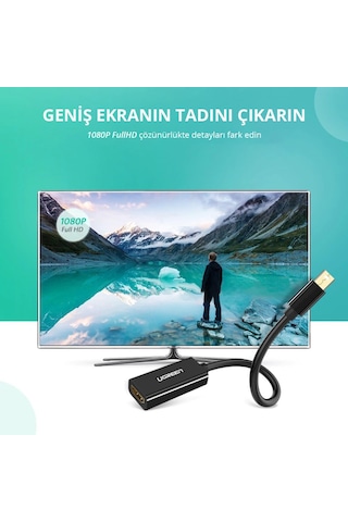 Ugreen Mini Displayport Hdmı Dönüştürücü Adaptör Siyah, 10461