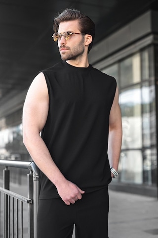 Madmext Siyah Rahat Kesim Erkek Alt Üst Takım E7353 Siyah