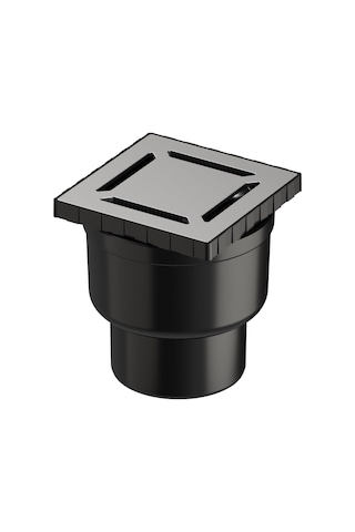 V-flow Kare 5608276 Duş Kanalı, Alttan Çıkışlı, 10x10 Cm, Dk 100 Kapak, Mat Krom 4 Renk