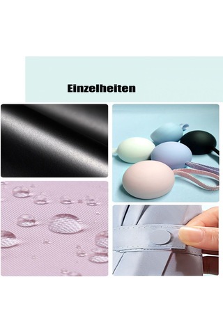 Mini Şemsiye - 6 Kaburga Cep Şemsiyesi, 210t Kumaş, Alüminyum Alaşımlı Şemsiye Çerçevesi - Güneş Koruması/açık Hava Anti-uv Katlanır Şemsiye - Altın Saplı Diğer