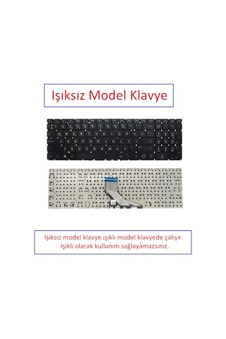 Siyah-ışıksız, Notebook Klavye - Hp 15-db, 15-db1xxx Uyumlui İle Uyumlu