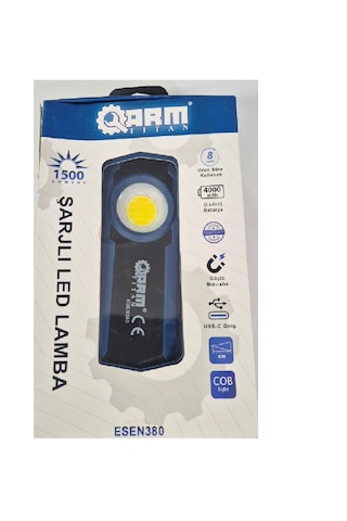 Ht- Arm Şarjlı Led Lamba Fener Işıldak 1500 Lümen beyaz