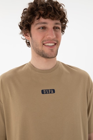U.S. Polo Assn. Erkek Oversize Fit Bisiklet Yaka Haki Tişört 50305923-VR027