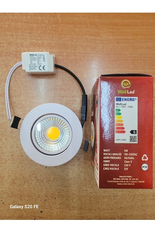 5 Watt Beyaz Kasa Günışığı Cob Ledli Downlight Spot 10 Lu Paket