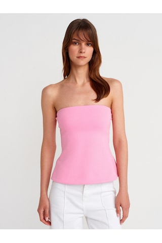 Dilvin 31860 Straplez Top-pembe Pembe