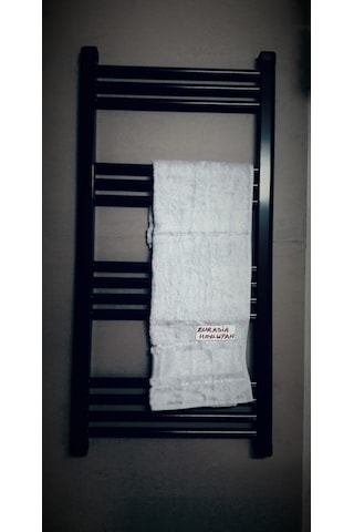 EURASİA 500X900 12 BORULU SİYAH HAVLUPAN + 2 ADET BORU GİZLEME HE