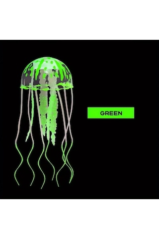 Vkemall Küçük Turuncu Sanal Medusa - Akvaryum Dekorasyonu - Akvaryum Görünümü Güzelleştirici Örgütsel