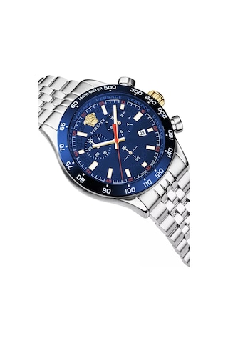 Versace Vrscve2u01024 Hellenyium Chronograph Erkek Kol Saati Metalik Gri