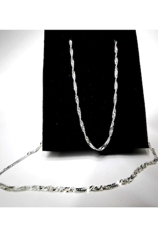 Omar Silver Kadın Singapur 30 Mikron Gümüş Kolye Zincir Omr8066 (488937402)