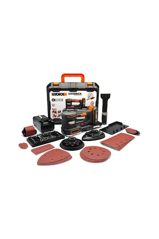 Worx WX820 20 V 2.0 Ah Li-ion Profesyonel Devir Ayarlı Çok Amaçlı Şarjlı Zımpara