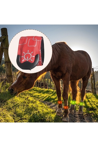 Homyl Açık At Binme Koşu Için Led Ayak Bileği Kırmızı Kırmızı