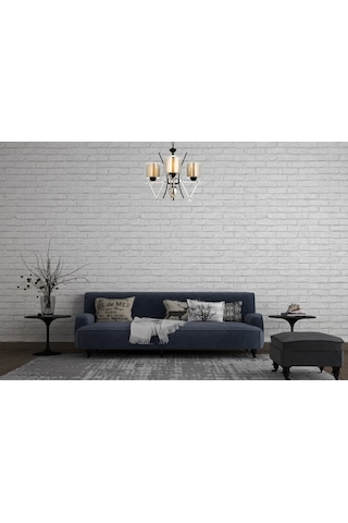 Avonnı Av-60289-3K Krom Kaplama Modern Avize E14 Metal Cam 50Cm
