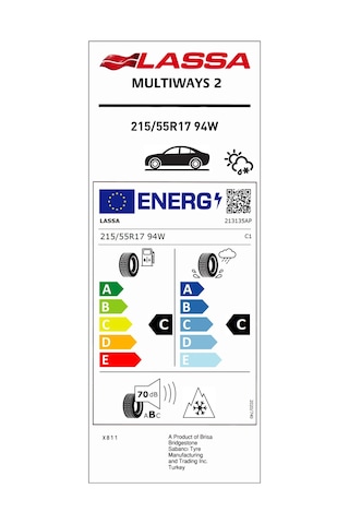 Lassa 215/55R17 94W Multıways 2 Dört Mevsim Lastiği  2025