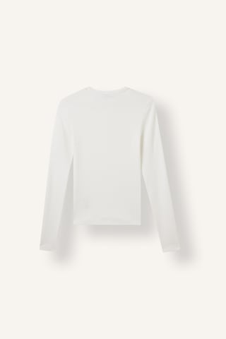 Defacto Fitted Fitilli Yarım Düğmeli Uzun Kollu Basic Tişört I6397ax26auwt32 Beyaz-wt32