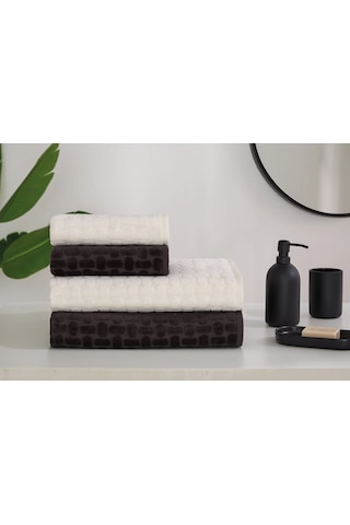 Özdilek Tricot Kadife Havlu Seti Antrasit