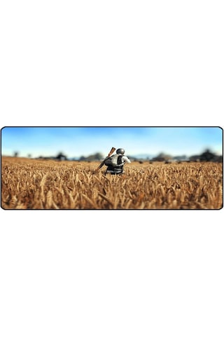 Alkese 70x30 Cm Pubg Pusu Desenli Dikişli Kaydırmaz Tabanlı Oyuncu Mouse Pad