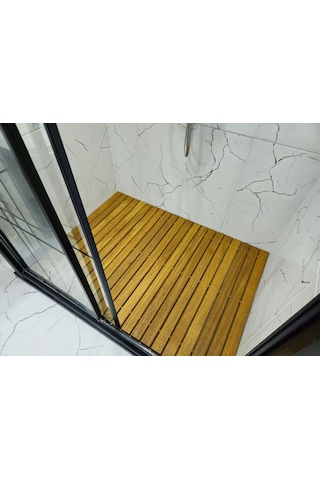 Katlanabilir Ahşap Duş Izgarası (Iroko Ağacı)