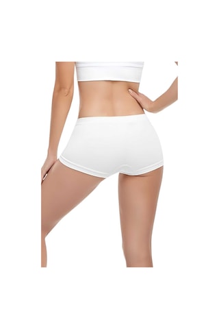 Uniquetrenders Kadın Dikişsiz Boxer 3'lü Set Beyaz
