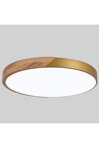 Ahşap Yuvarlak Tavan Lambası, Beyaz Işık For 30cm Diğer Diğer