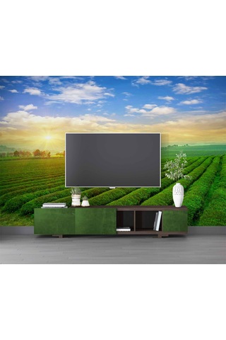 Çiçek Bahçesi Manzaralı Duvar Kağıdı Baskı 1 M²