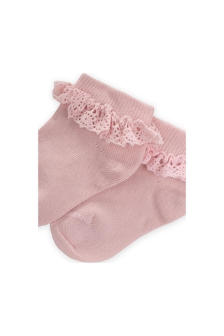 Cigit Dantalli Bebe Patik Çorabı 0-4 Yaş Pudra Pudra