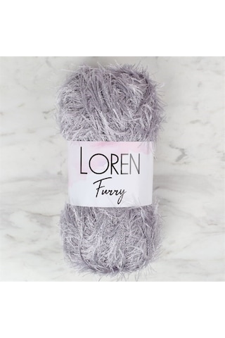 Loren Furry Gri El Örgü İpi - Rf006 - 34045